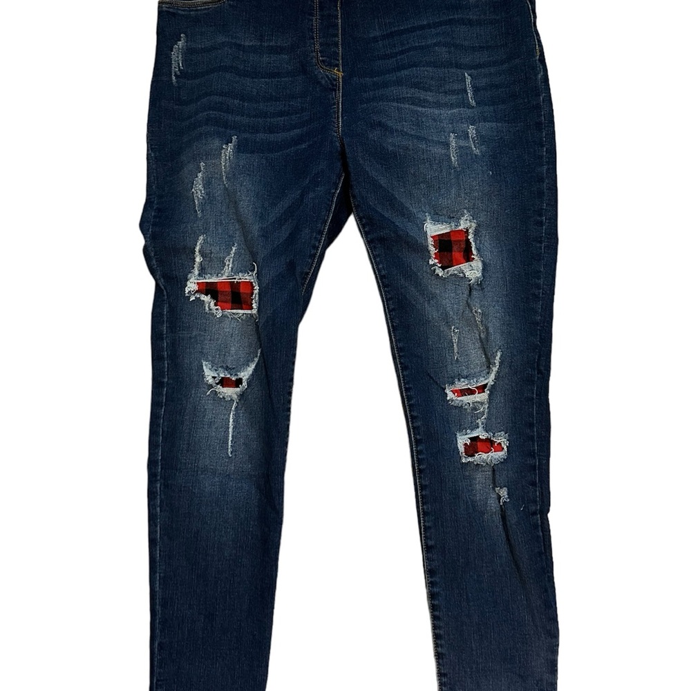 Coco + Carmen Buffalo Plaid L jeans
